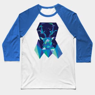 Icy Geometric Stag Baseball T-Shirt